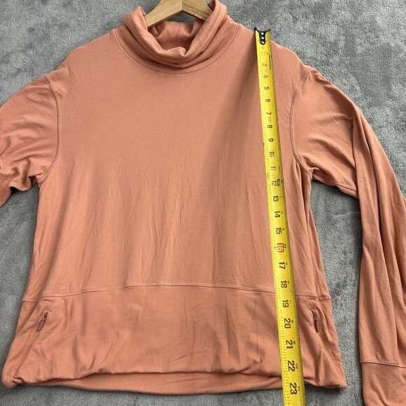 Lululemon Sweatshirt Womens 8 Ready To Rulu Pullover Funnel Neck Pink Savannah - Picture 2 of 12